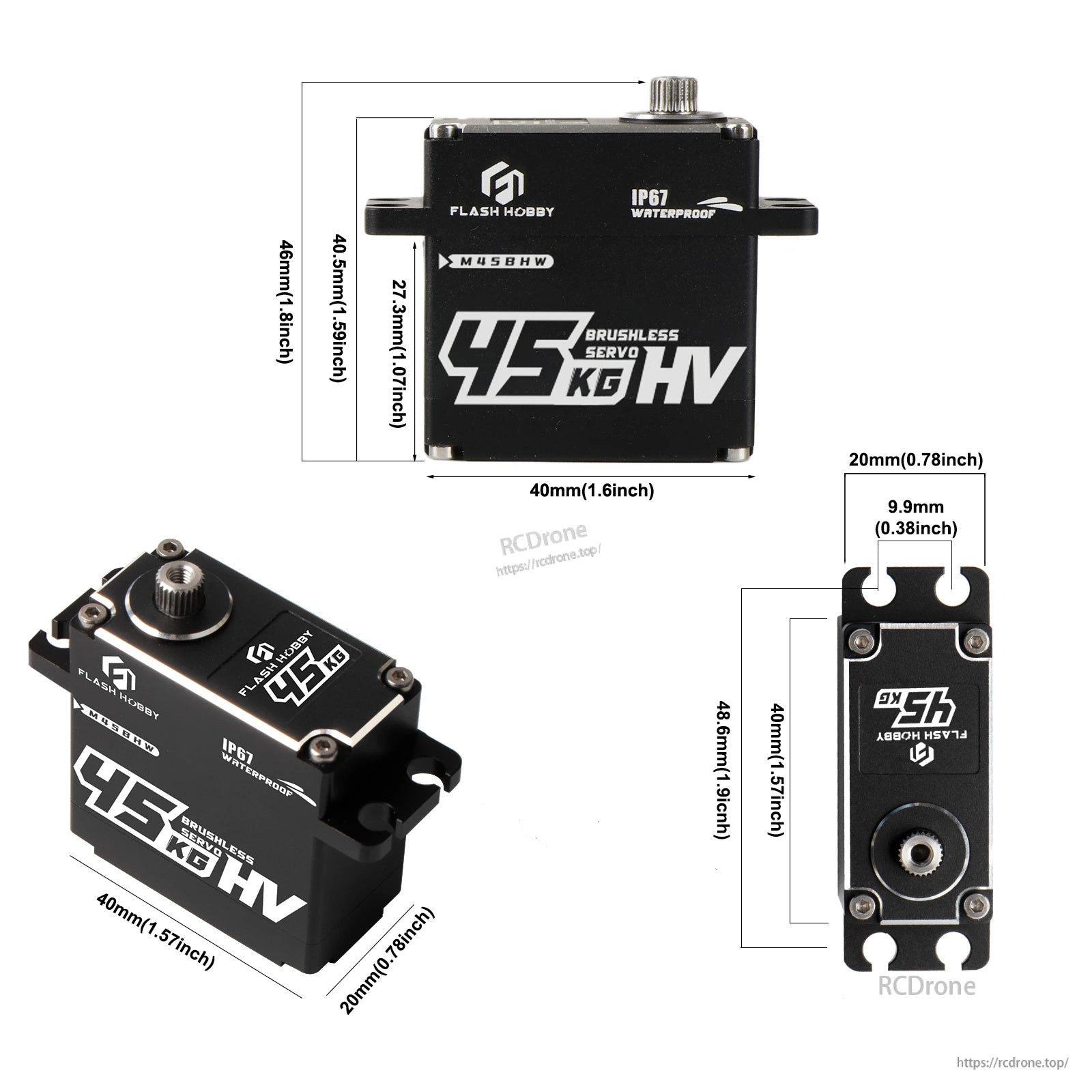 Flashhobby M45BHW 45KV 8.4V Brushless Servo