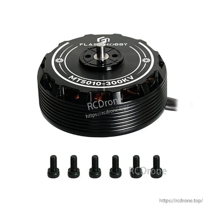 Flashhobby MT5010-300KV Brushless DC Motor, Flashhobby MT5010 300KV brushless DC motor with top-mounted shaft and included mounting screws
