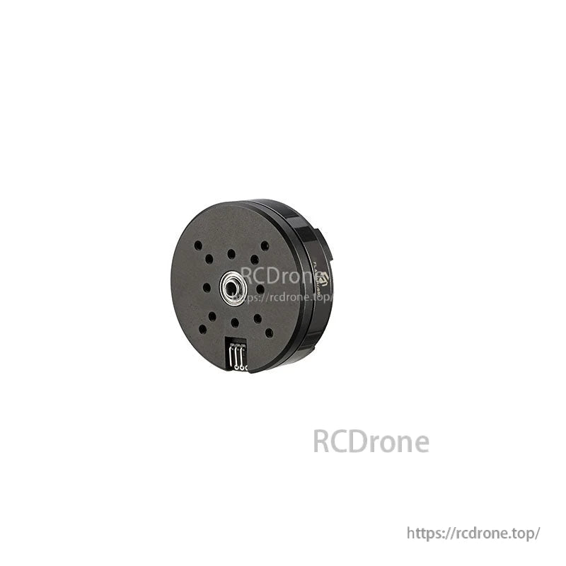 Flashhoby BGM5208-75T gimbal motor with round black housing, center bearing and multi-hole mounting face