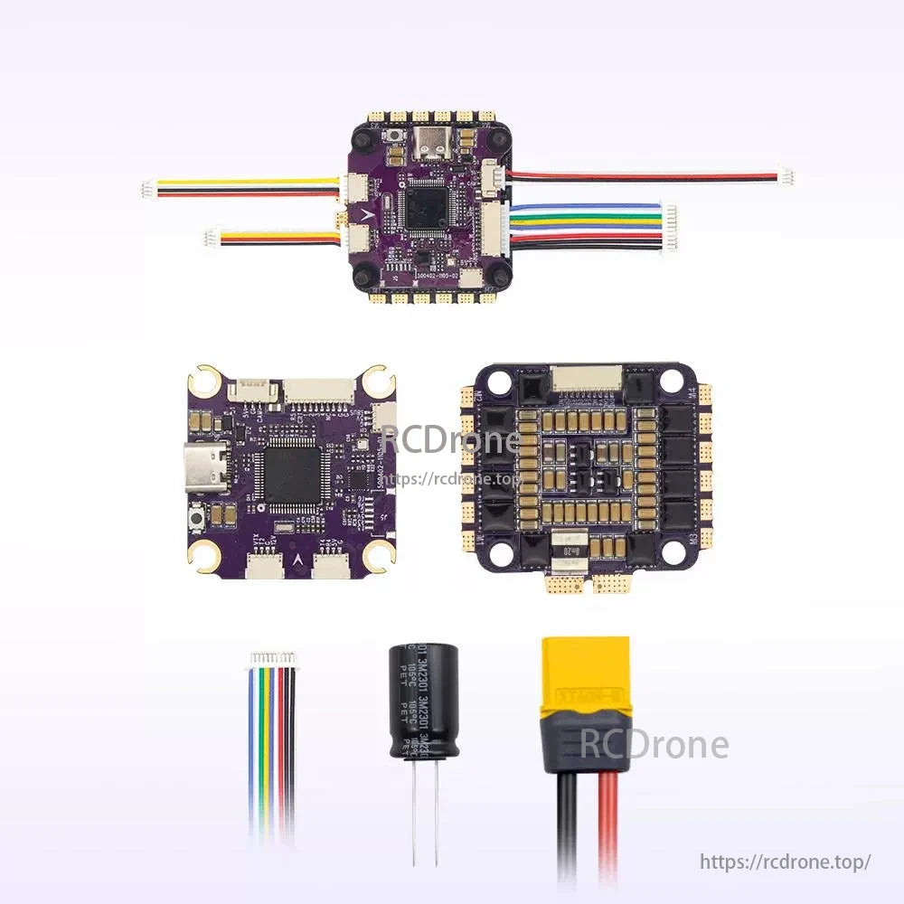 FlyColor BLS-04 F4 55A 65A Stack for FPV drones features a compact design.