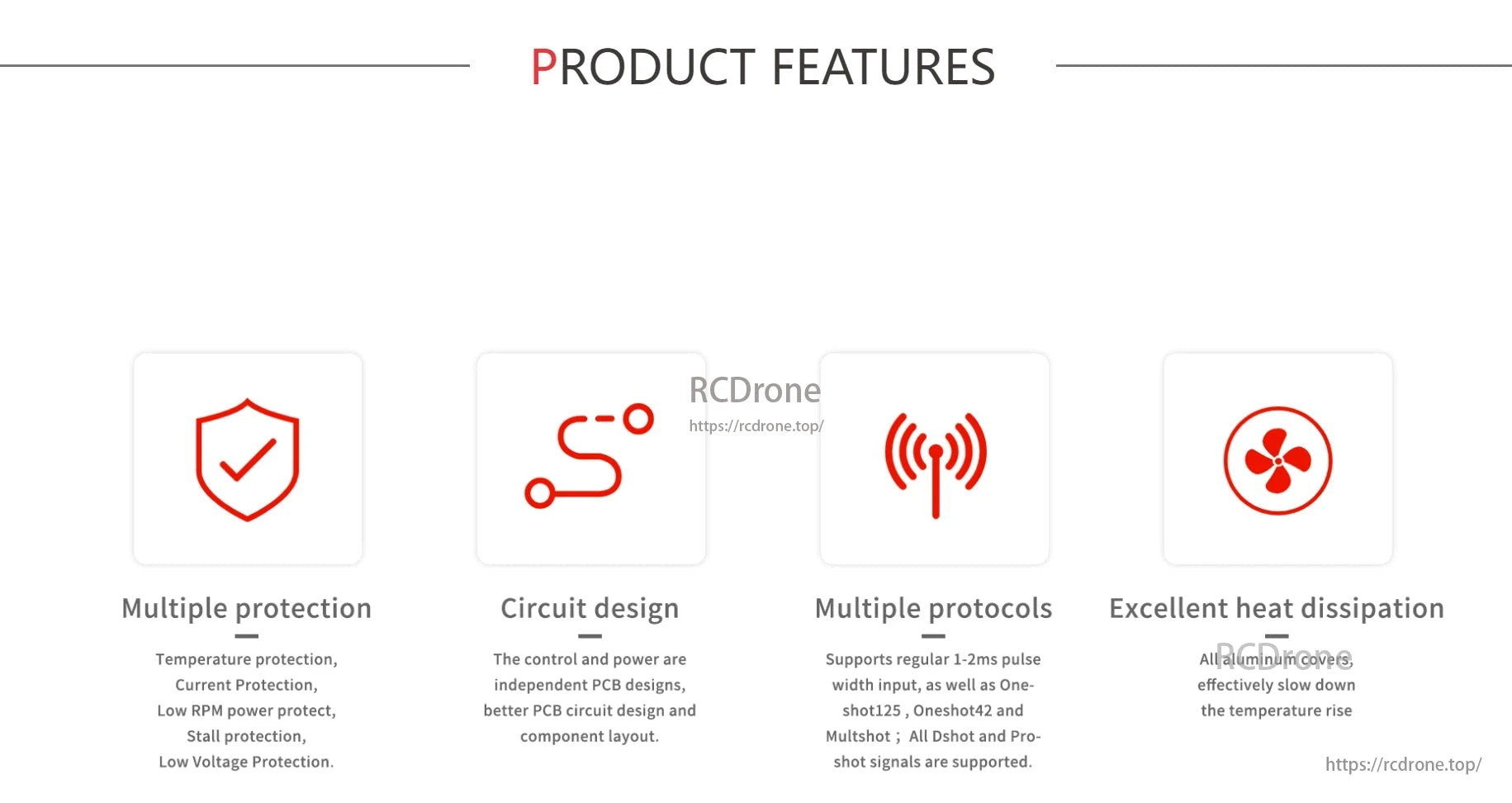 FlyColor X-Cross HV 3 Pro 80A 200A 5-12S ESC, This ESC offers multiple protections, advanced signals, all-aluminum heat dissipation, and strong performance with improved safety and connectivity.