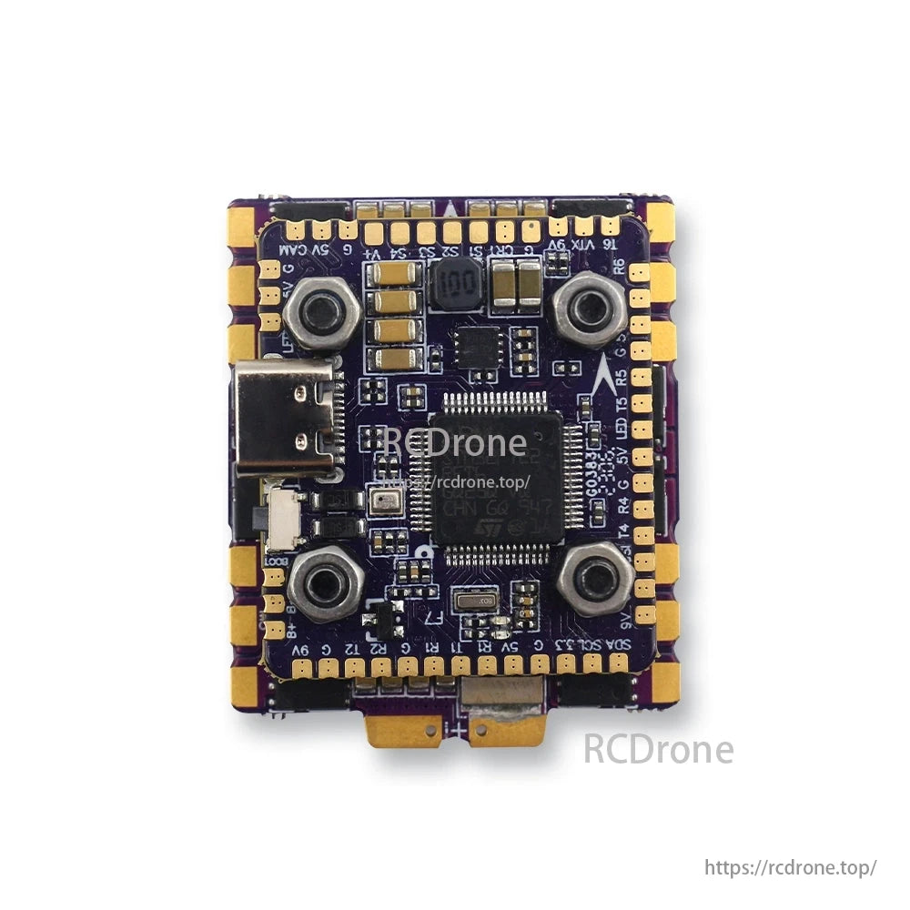 FlyColor X-Tower 2 F7 60A Stack for FPV drones features STM32F722 chip, supports 3-6S, compact design with 30.5x30.5mm or 20x20mm mounting options.