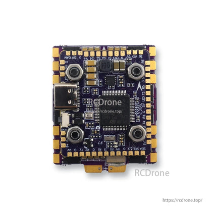 FlyColor X-Tower 2 F7 60A Stack for FPV drones features STM32F722 chip, supports 3-6S, compact design with 30.5x30.5mm or 20x20mm mounting options.