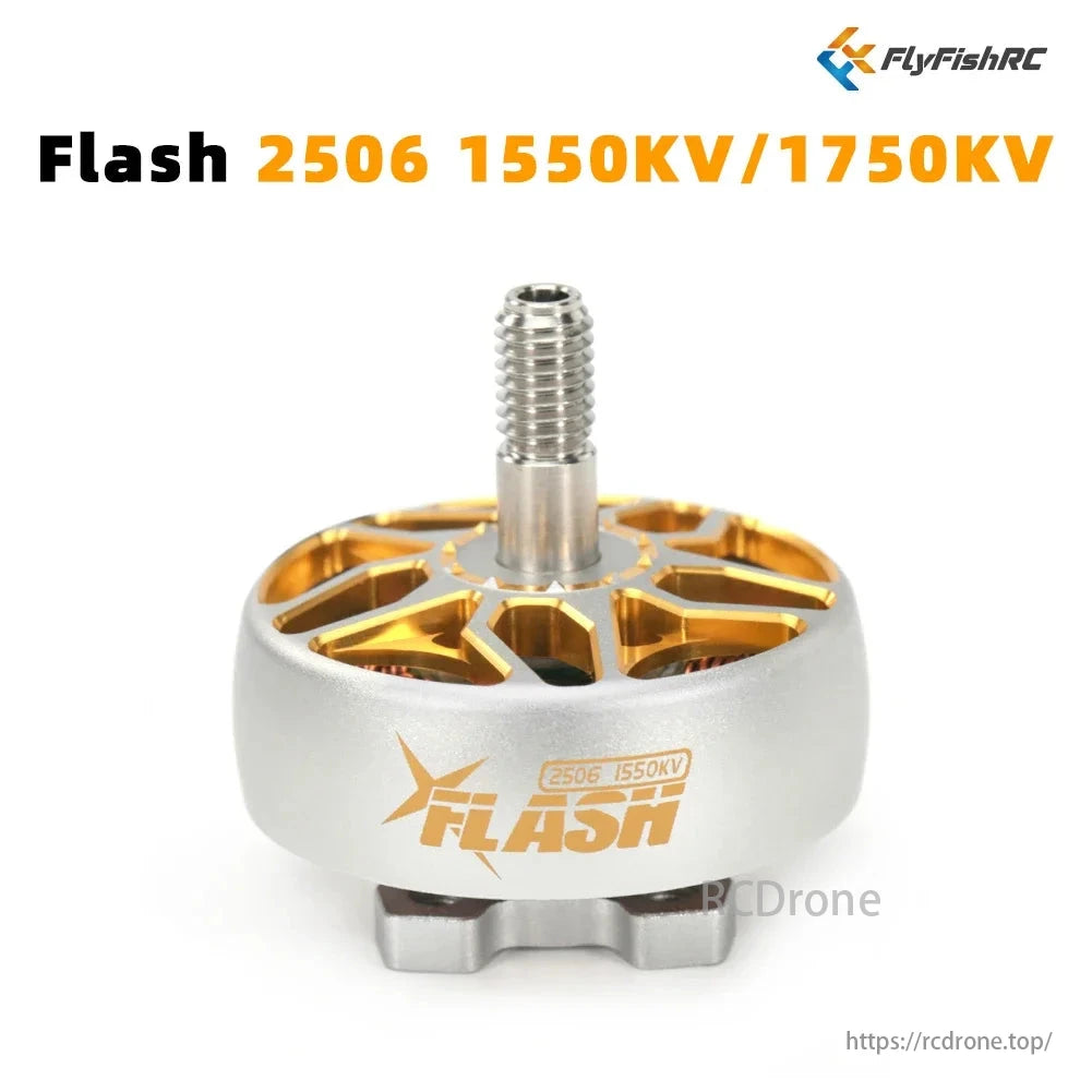 FlyFishRC Flash 2506 motor, 1550KV/1750KV, designed for 6-inch RC FPV freestyle racing drones.