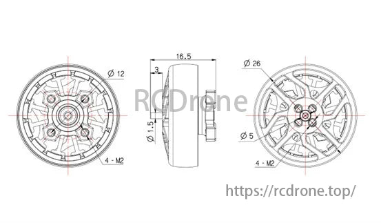 FlyFishRC Flash Motor, The Flash 2004 features a 7075 CNC design, NMB bearings, and N52HS magnets for consistent performance under heavy loads.