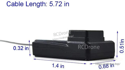 Side profile dimensions diagram for FS-A3 receiver showing 1.4 in length and 0.51 in height measurements