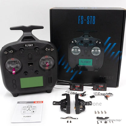 FlySky FS-ST8 2.4GHz 10CH Radiosändare ANT RGB Assistant 3.0 med SR8-mottagare för RC Drone Flygplansbilbåt