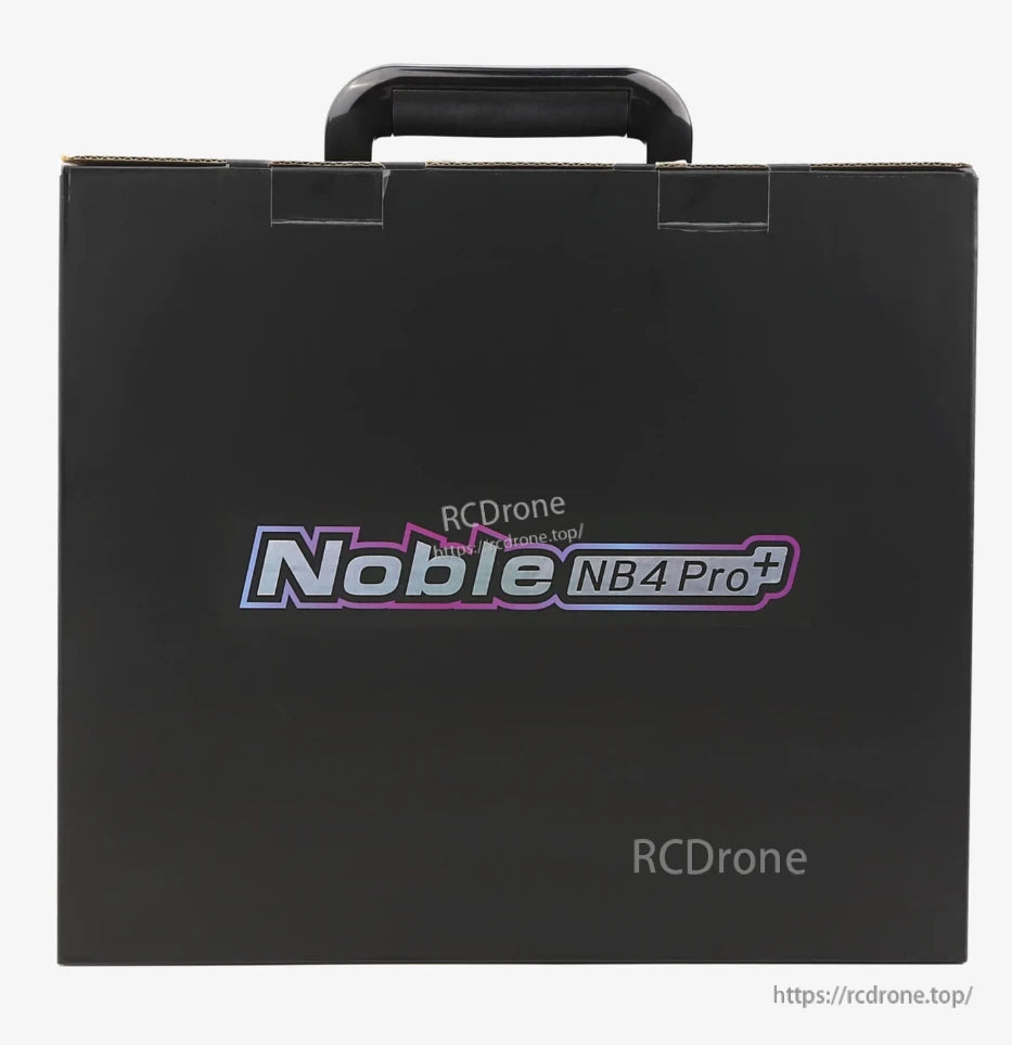 Noble NB4 Pro+ retail carry case front view with handle and printed logo