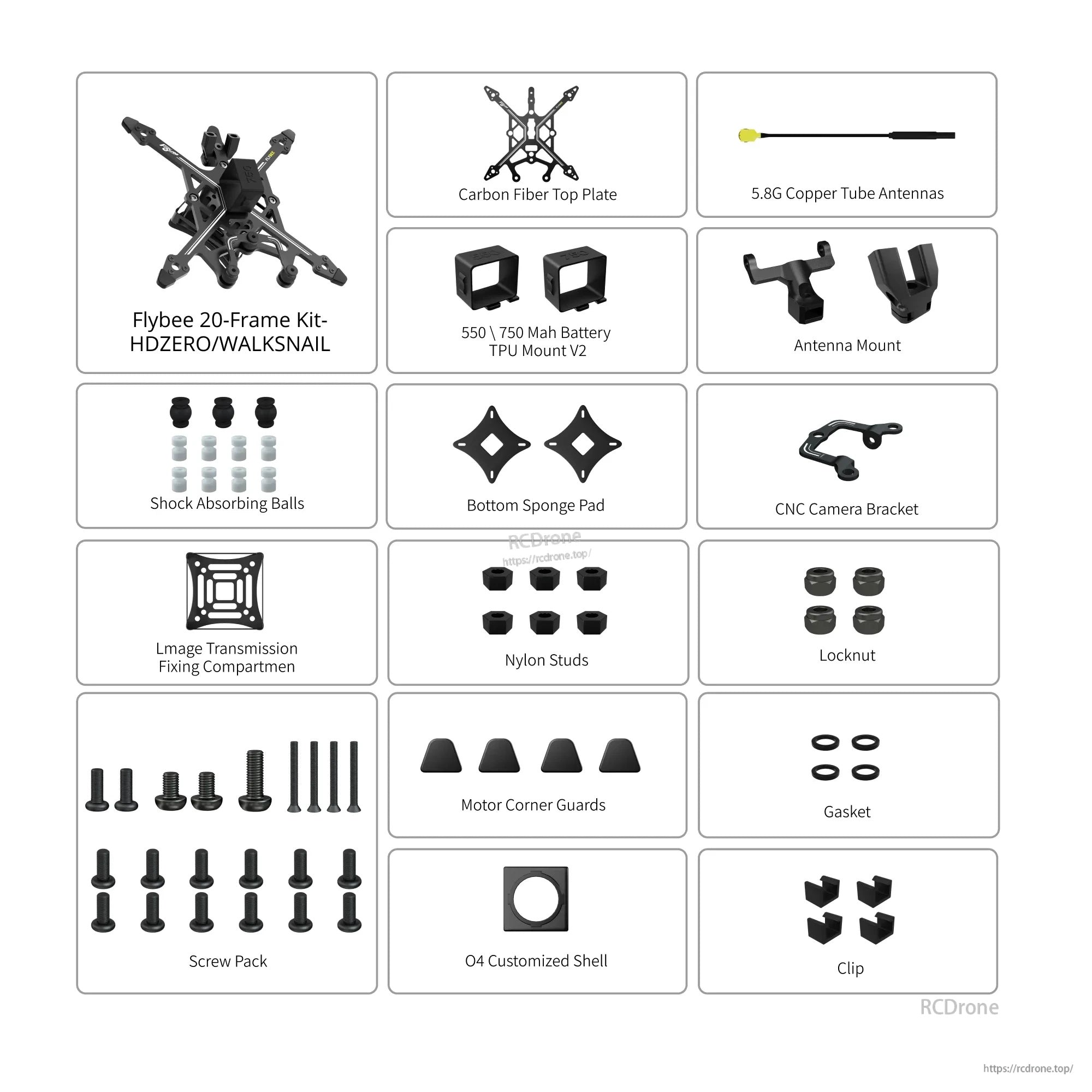 Flybee 16 / 20 Frame kit ( O3lite / O4 / Walksnail / HDzero)