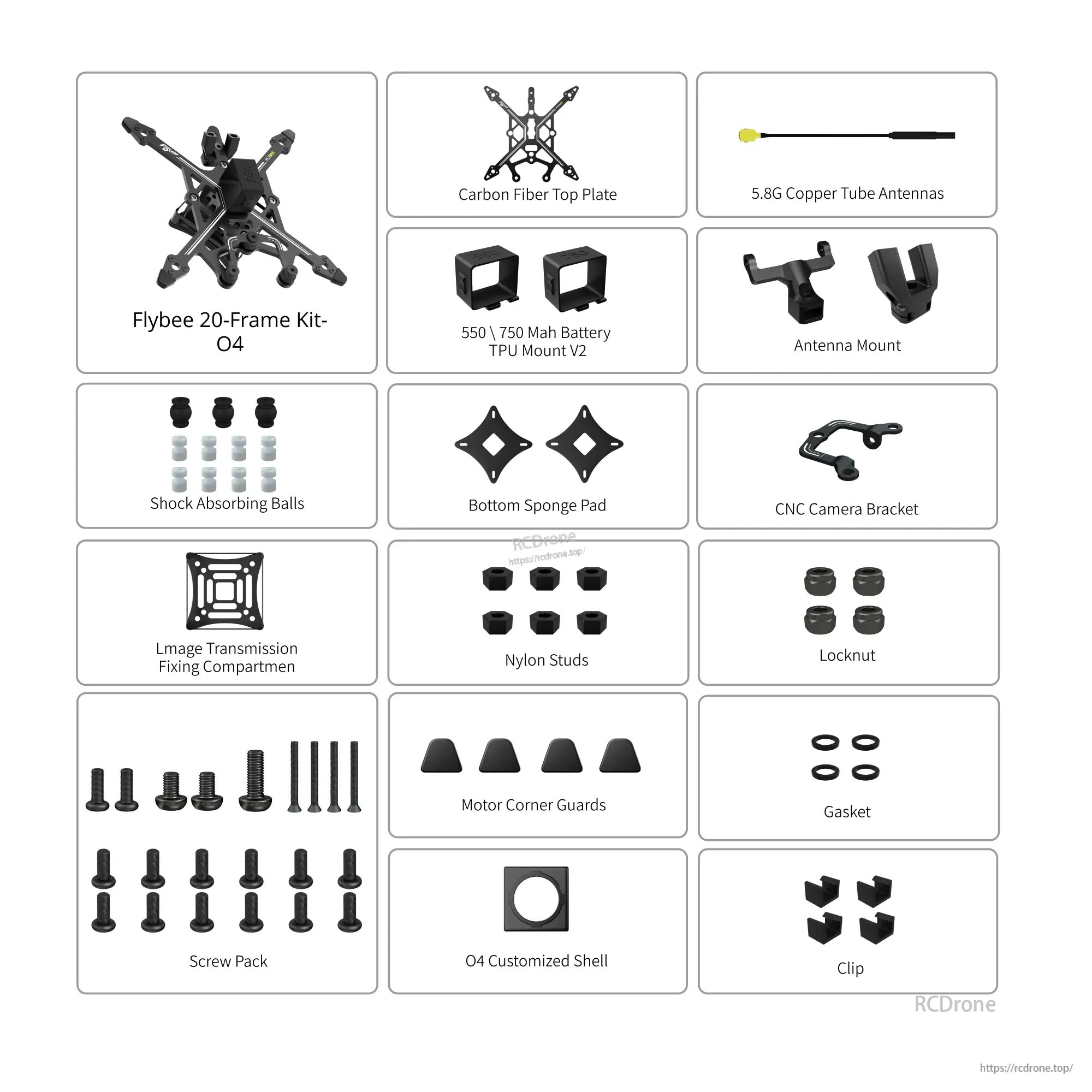 Flybee 16 / 20 Frame kit ( O3lite / O4 / Walksnail / HDzero)