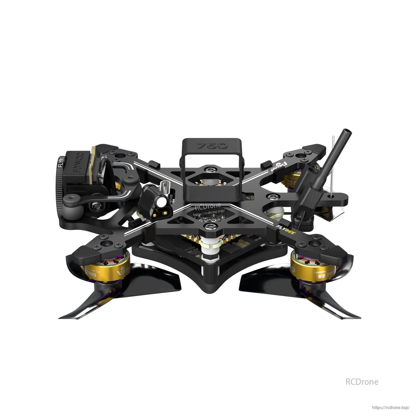 Flybee 16 HD O4 2S Ultralight FPV, Flybee 16 HD O4 ultralight FPV quadcopter with micro motors, front camera mount, and rear antennas