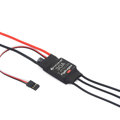 Flycolor FlyDragon Lite 30A ESC for FPV drones supports 2-4S batteries, offers 5V/2A BEC, and features a compact, efficient design.