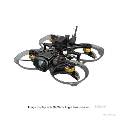 Flylens 75 HD O4 Wide 2S whoop FPV drone with ducted prop guards, front camera, and top antenna