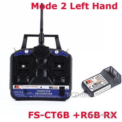 Flysky FS-CT6B 2.4G 6-Channel AFHDS Transmitter with FS-R6B Receiver for RC Quadcopter Multirotor Drone Airplane