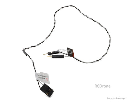 Twisted wire lead with small module and connector plug, accessory cable for transmitter setup