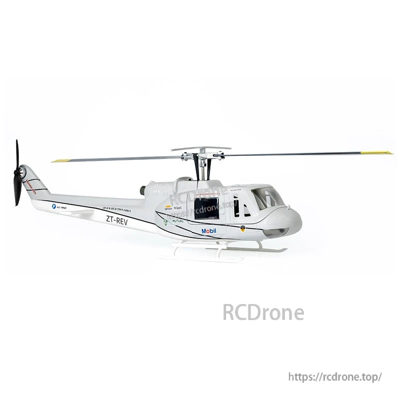Flywing UH-1 V4 RC Helicopter, Flywing UH-1 V4 RC helicopter features ACE controller, M10 GPS, 74 cm scale, 25-minute flight time, RTF/PNP options, and ZT-REV livery.
