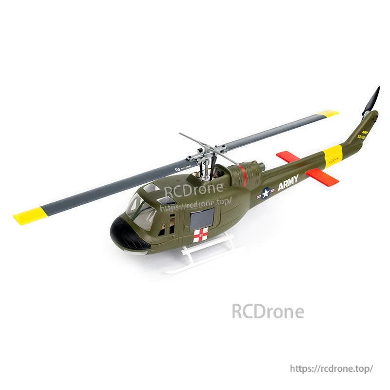 Experience the legendary Flywing UH-1 V4 RC Helicopter, offering 25 minutes of flying time and available in RTF or PNP options.