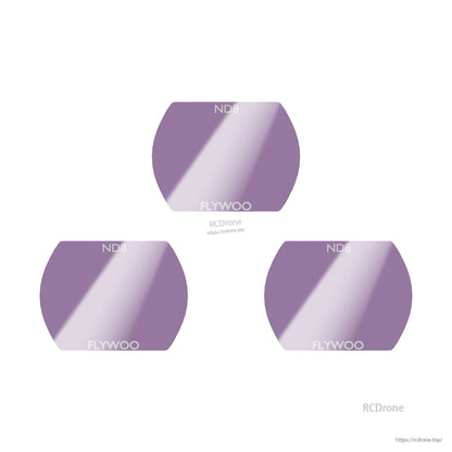 Flywoo 0.3g ND Filter, Flywoo ND8 neutral density filter set for micro FPV camera, lightweight purple lens filters with FLYWOO logo