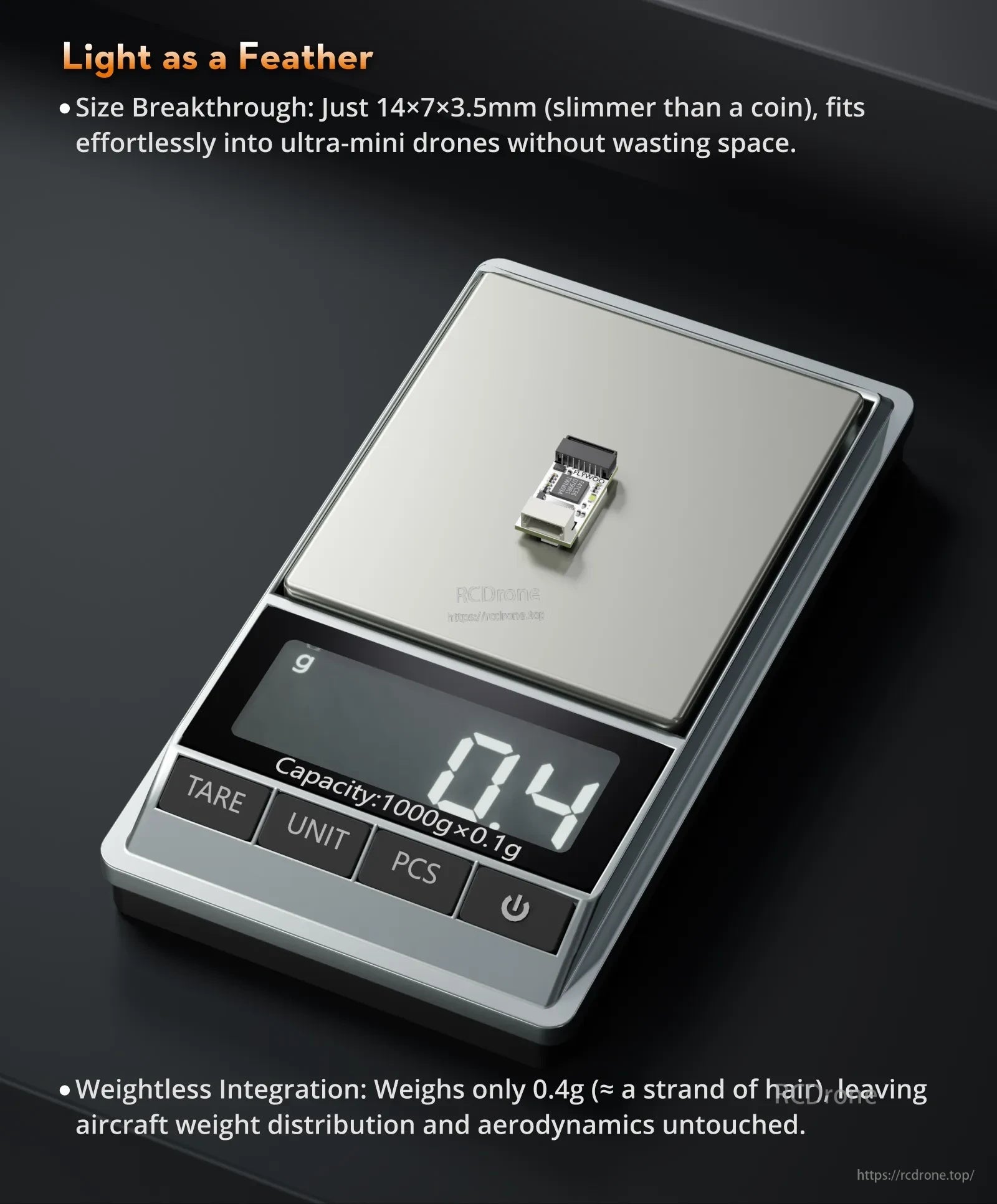 Flywoo 0.4g Black Box OpenLager Nano module(512mb)