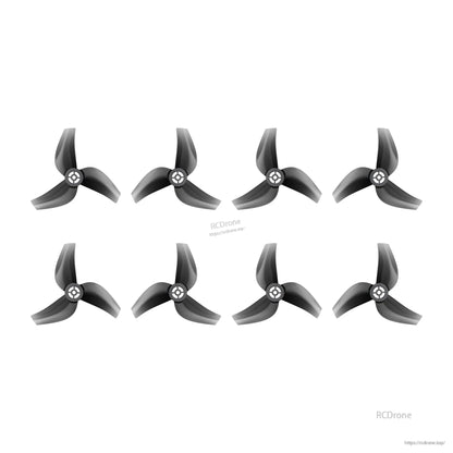 Flywoo 1611 3-Blade Propeller, Set of black Flywoo 1611 three-blade drone propellers with a compact hub design, arranged in two rows