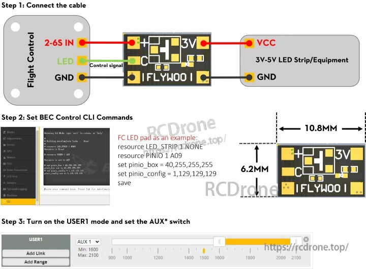 Flywoo 3.3V 1.5A BEC module