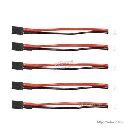Five Flywoo A30 to PH2.0 charging adapter leads with red/black wires and A30 and PH2.0 connectors