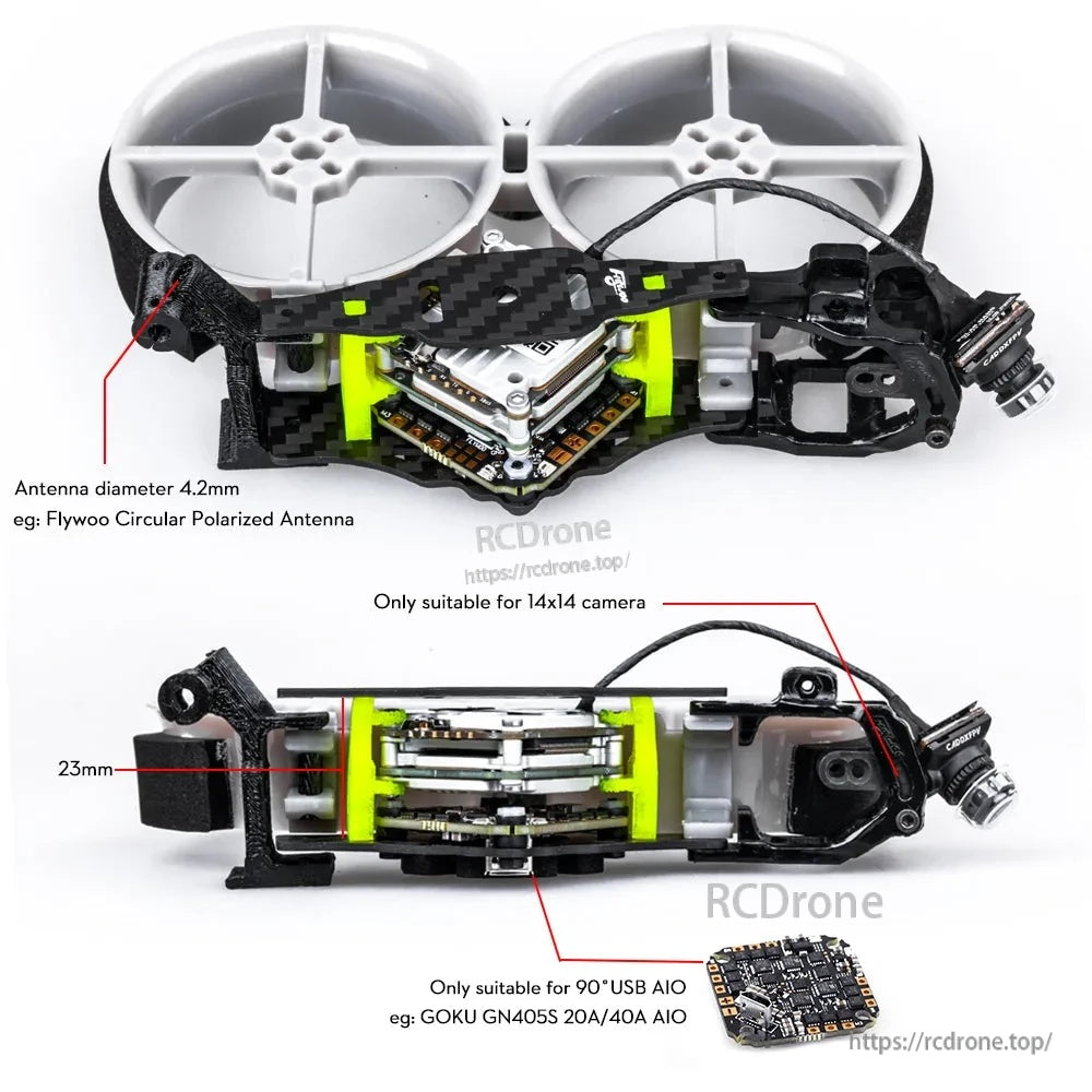 Flywoo CineRace20 Double Duct for Analog \ Vista \ Walksnail (Clearance)