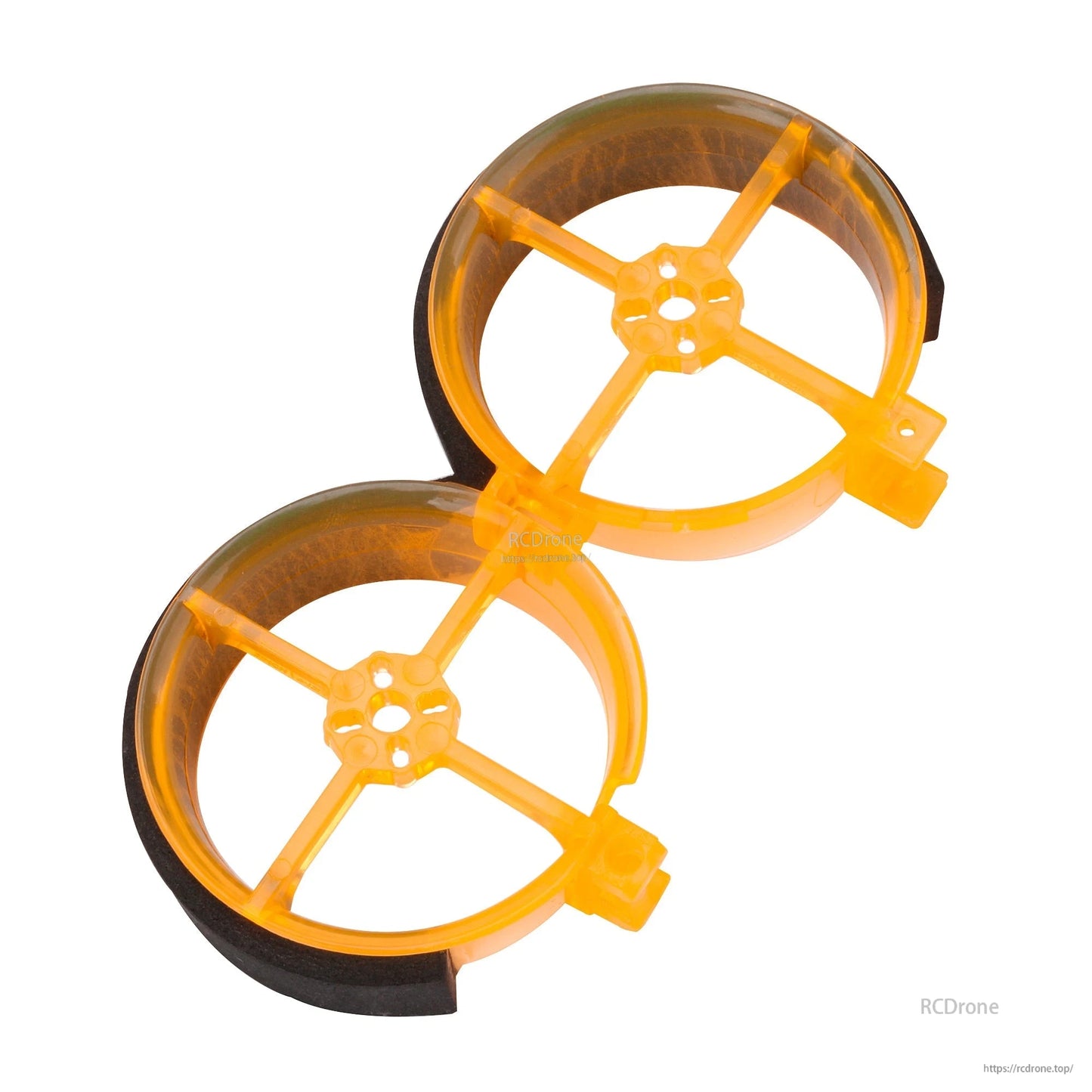 Pair of orange ducted prop guards replacement parts for Flywoo CineRace20 V2 HD 2-inch frame