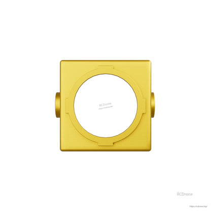 Yellow Flywoo DJI O4 FPV camera shell with 18mm circular lens opening and side mounting tabs