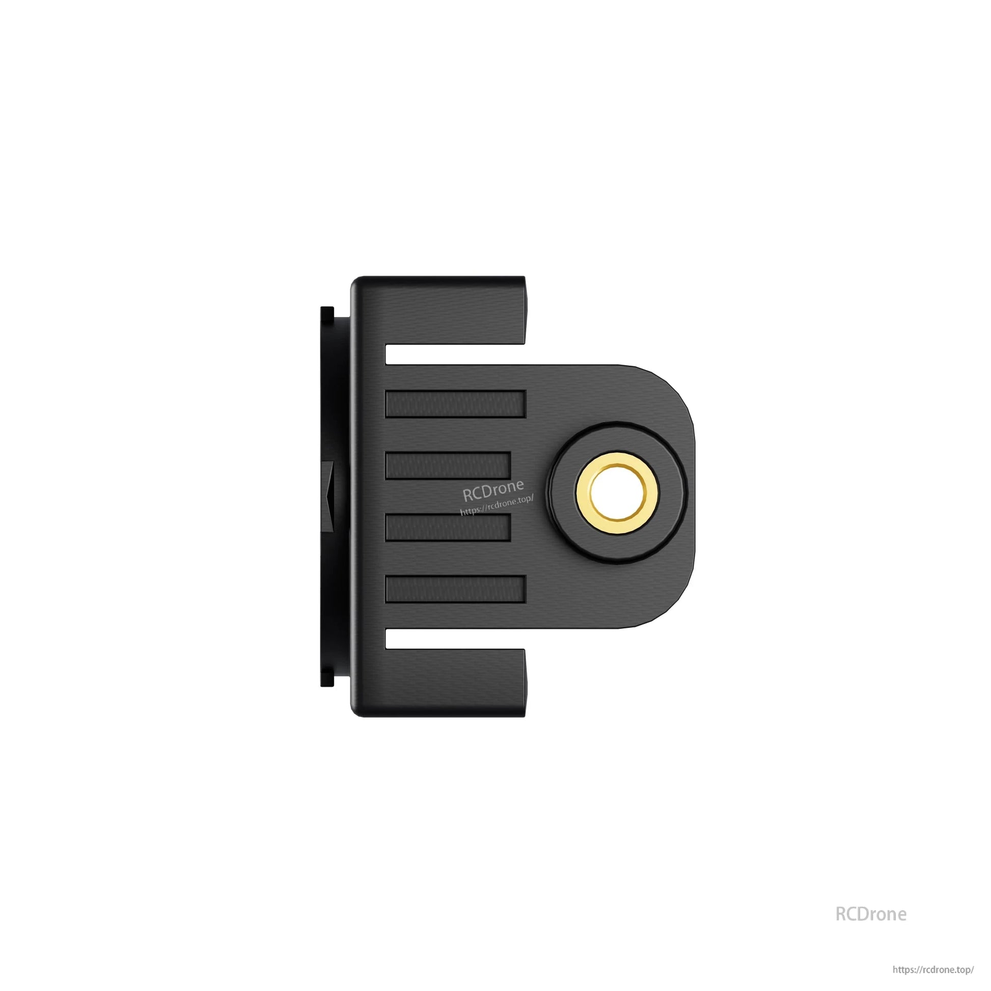Black Flywoo DJI O4 FPV camera shell set with ribbed protective housing and 18mm mounting hole