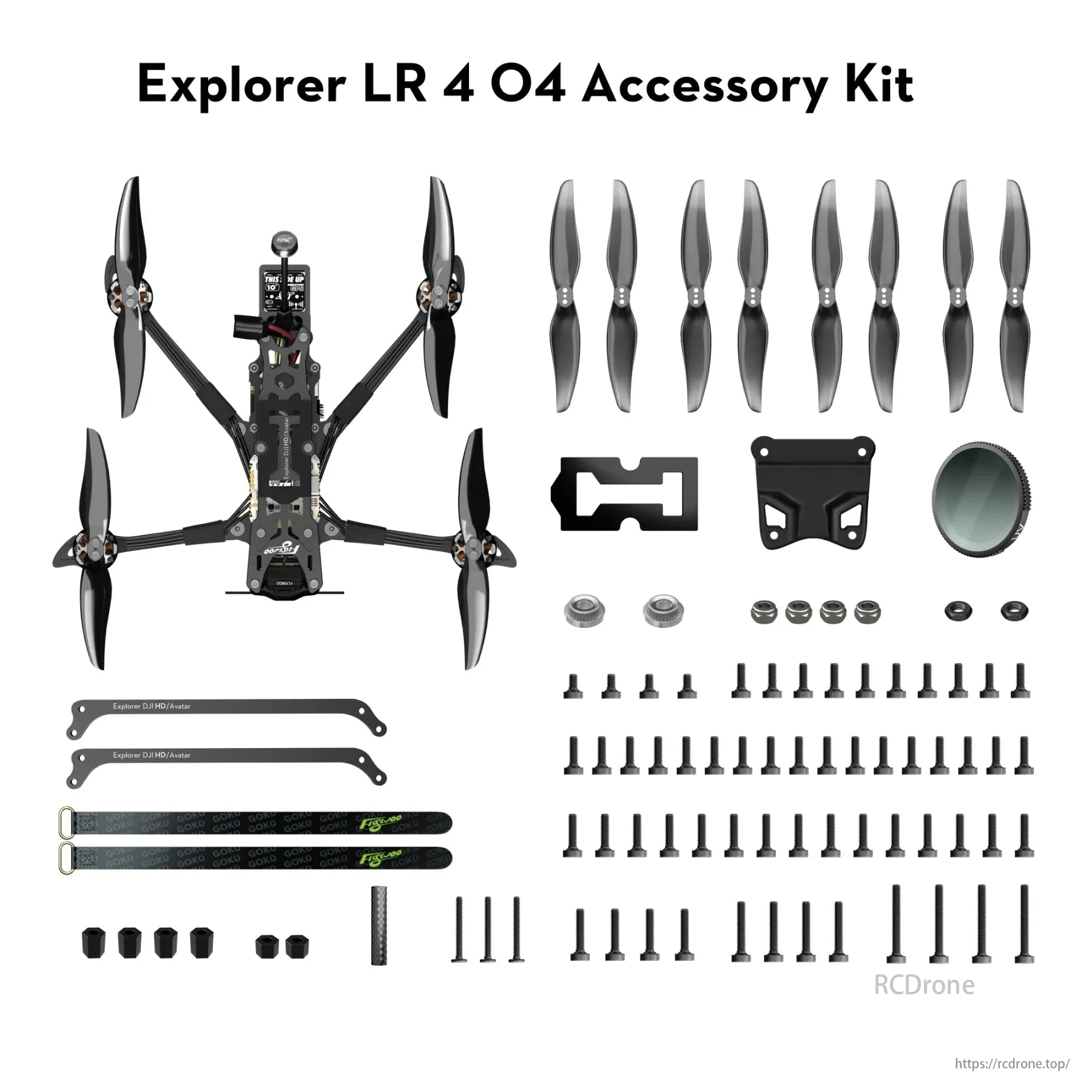 Flywoo Explorer LR 4 O4 4S Sub250 4-Inch Micro Long Range FPV Drone with DJI O4 Air Unit 4K/60FPS