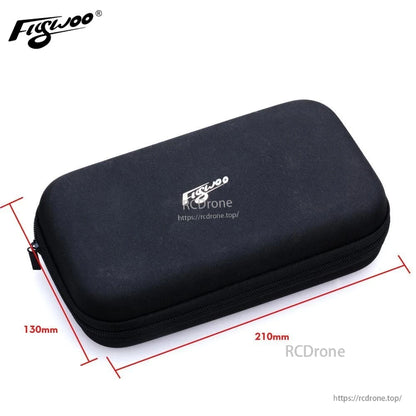 Flywoo FPV quad tool case with zippered black hard shell, 210mm x 130mm size
