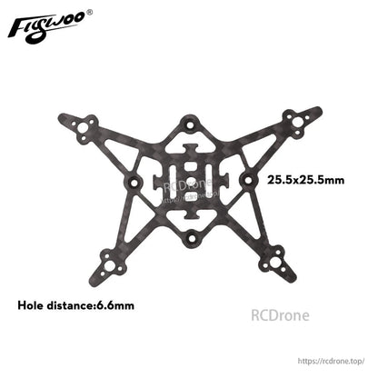 Flywoo Firefly 1S Nano Baby Quad carbon fiber frame plate with 25.5×25.5mm mount and 6.6mm hole spacing