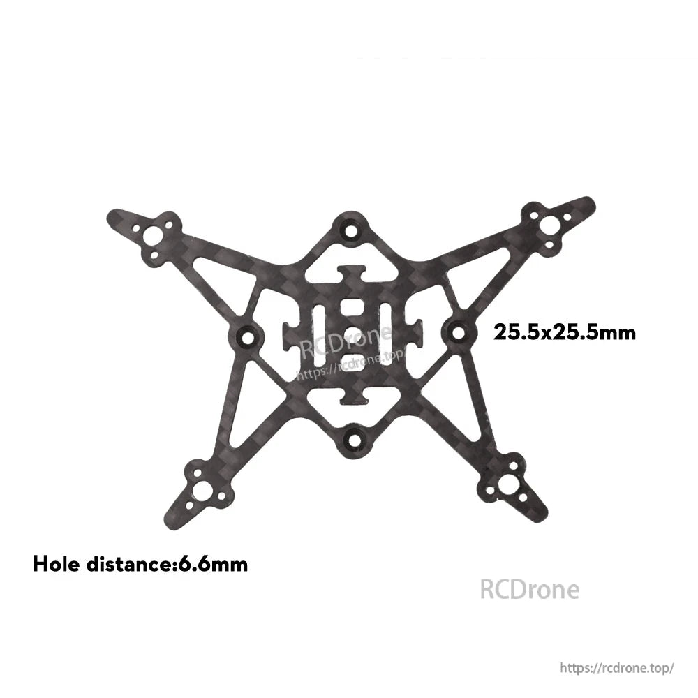 Carbon fiber replacement frame plate for Flywoo Firefly 1S Nano Baby Quad, 25.5x25.5mm mount pattern