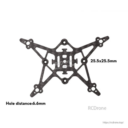 Carbon fiber replacement frame plate for Flywoo Firefly 1S Nano Baby Quad, 25.5x25.5mm mount pattern