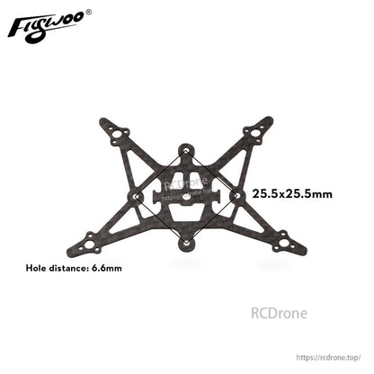 Flywoo Firefly 1S Nano Baby quad replacement carbon frame plate with 25.5x25.5mm mount and 6.6mm holes