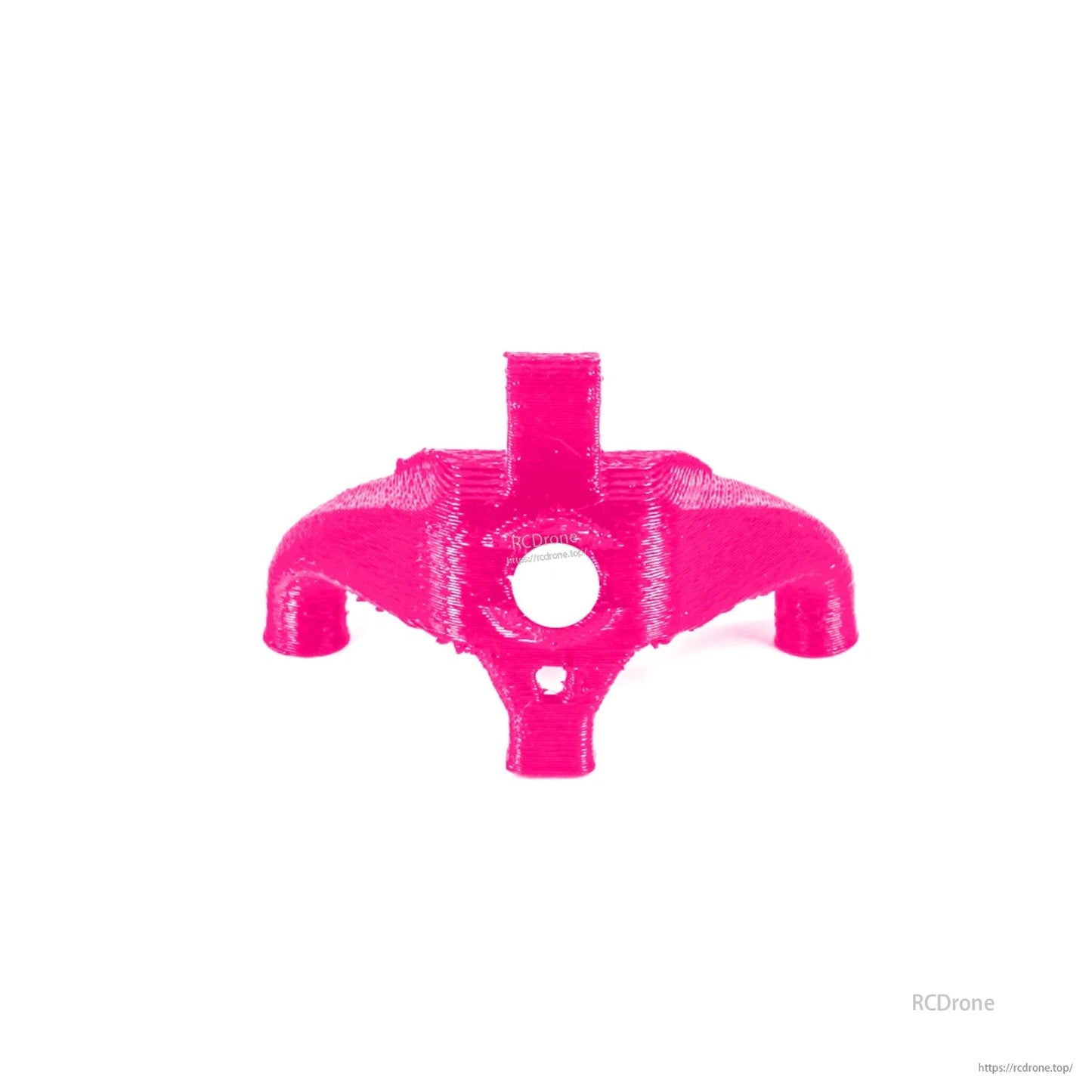Pink TPU canopy camera mount for Flywoo Firefly Nano Baby 20, with four standoffs and center lens hole