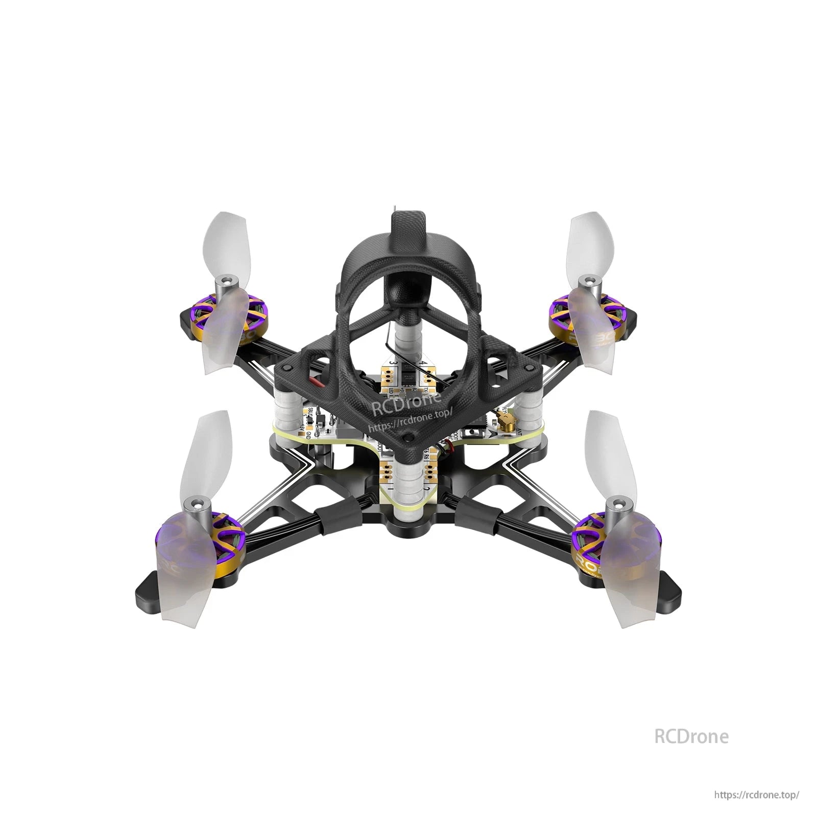 Flywoo Firefly18 1S Nano Baby V3 tiny FPV quadcopter with canopy, four props, and open carbon frame