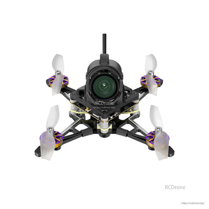 Flywoo Firefly18 Nano Baby V3 tiny FPV drone with front camera pod, top antenna, and four propellers