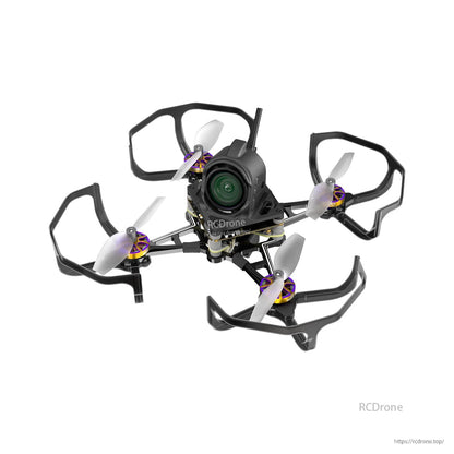 Flywoo Firefly18 nano FPV quadcopter with prop guards, four small propellers, and front camera with antenna