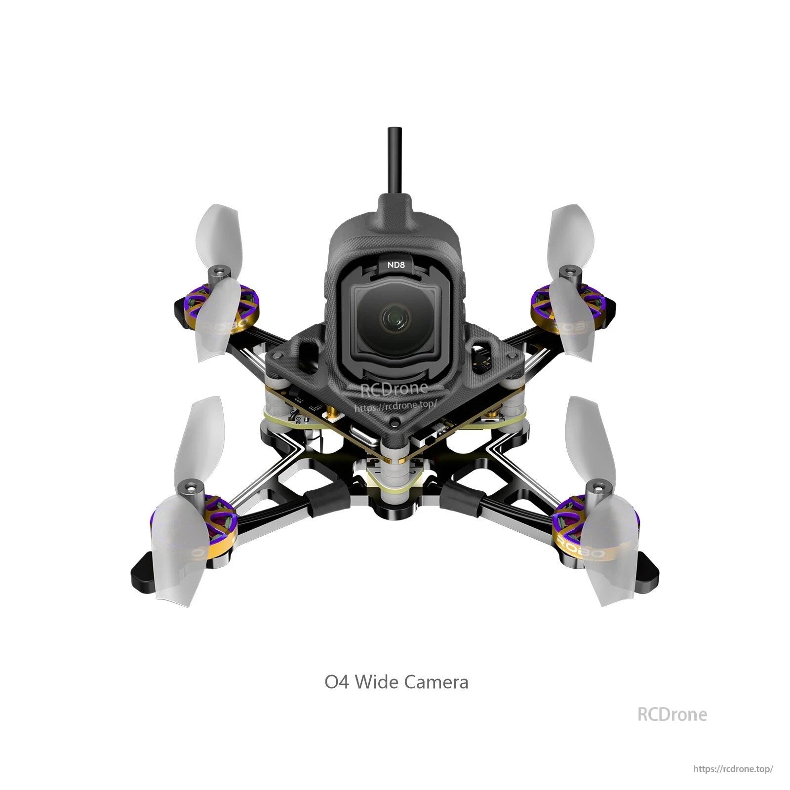 Flywoo Firefly18 1S Nano Baby V3 tiny quadcopter with DJI O4 wide camera and four propellers