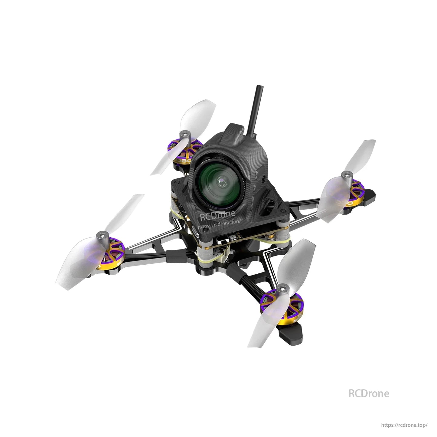 Flywoo Firefly18 Nano Baby V3 micro FPV quadcopter with wide camera, four props, and rear antenna