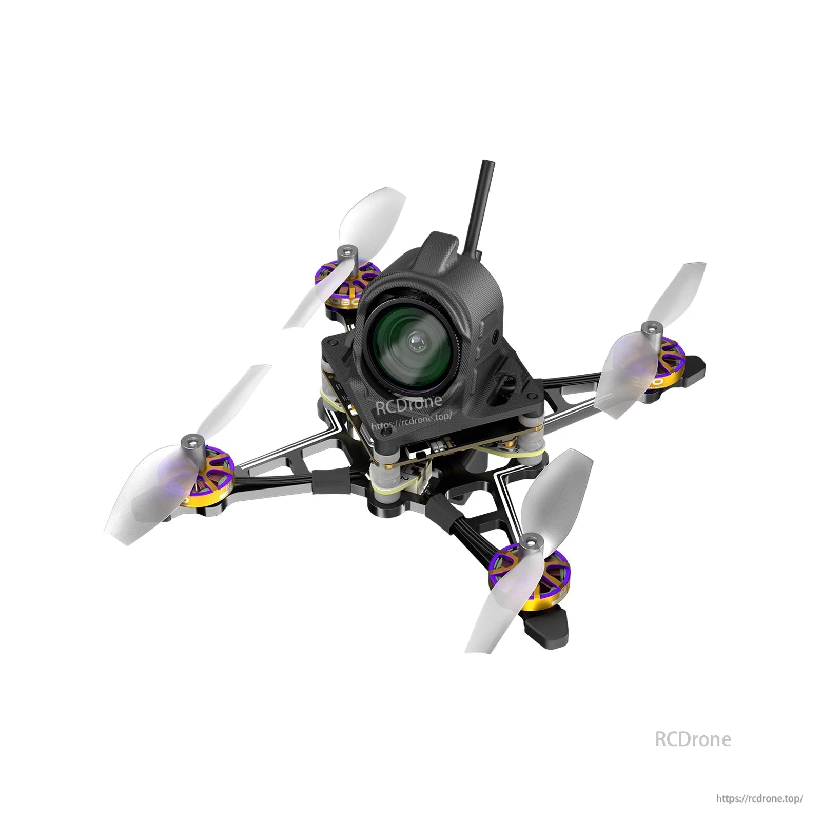 Flywoo Firefly18 Nano Baby V3 micro FPV quadcopter with wide camera, four props, and rear antenna