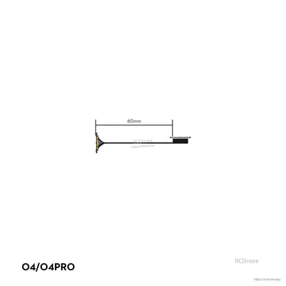 Flywoo flexible DJI O4/O4 Pro coaxial video cable, 60mm length, with small board connectors on both ends