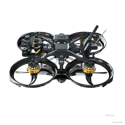 Flywoo FlyLens 75 HD whoop FPV drone with ducted prop guards, front camera, and top-mounted antenna