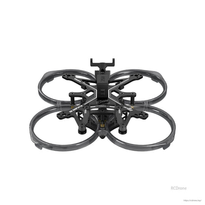 Flywoo FlyLens 85 2-inch whoop drone frame kit with translucent duct rings and black top plate mounts