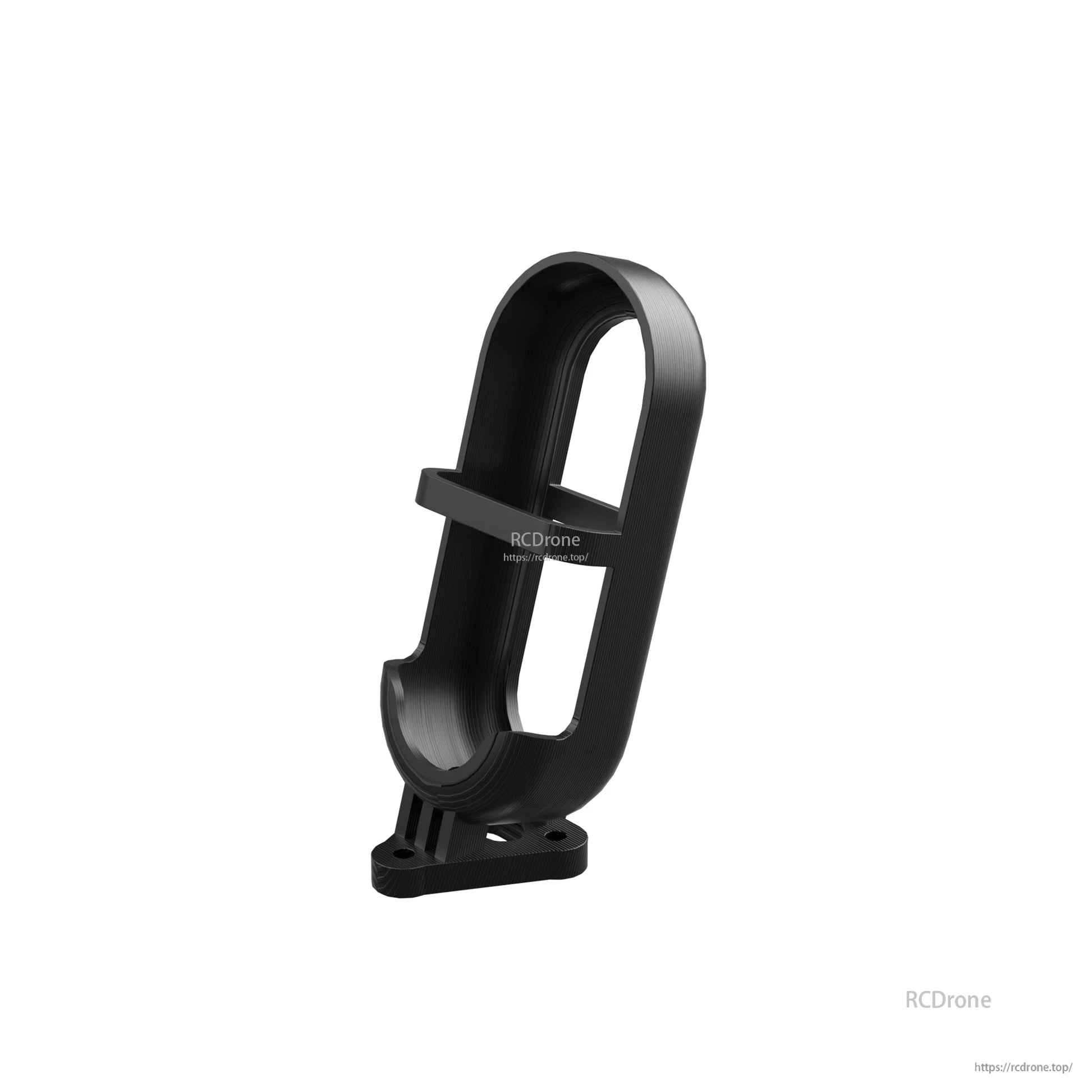 Flywoo FlyLens 85 Action Camera TPU Mount, Black TPU action camera mount for Flywoo FlyLens 85, tall oval cradle with two-hole base for mounting