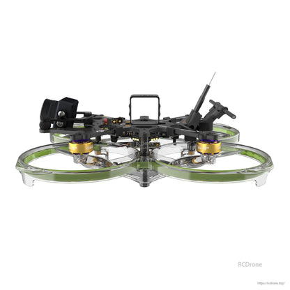 Flywoo FlyLens 85 HD ducted cinewhoop FPV drone with four prop guards, front HD camera mount, and rear antenna