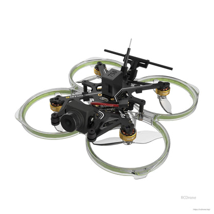 Flywoo FlyLens 85 HD 2S brushless whoop FPV drone with ducted prop guards, front camera, and antenna