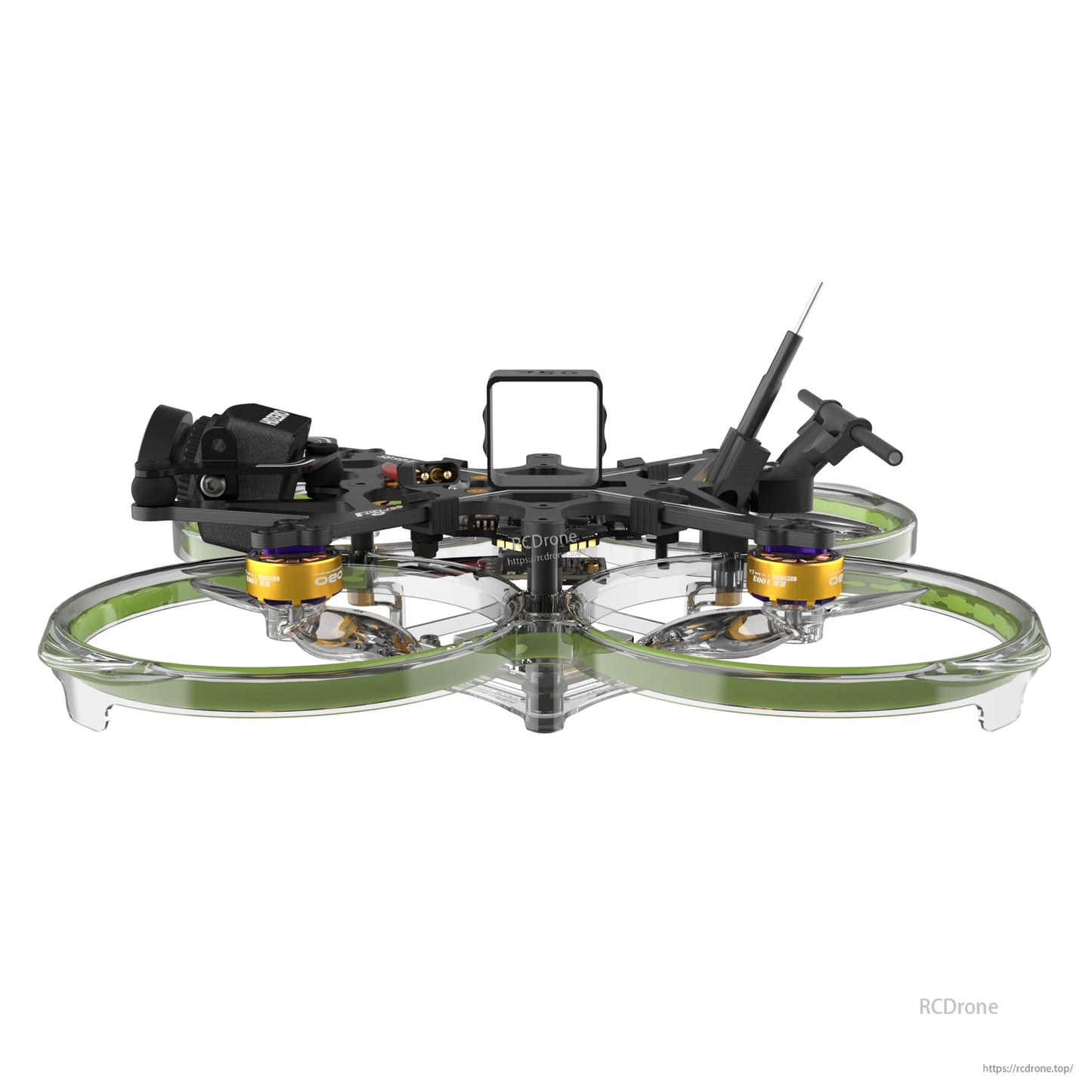 Flywoo FlyLens 85 HDZero 2S brushless whoop FPV drone with ducted prop guards, HD camera mount, and antenna
